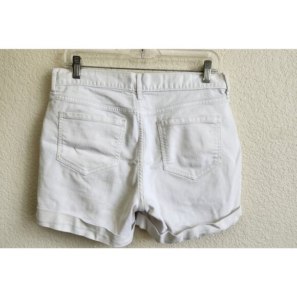 Old Navy The Sweetheart White Denim Shorts 8 Lightweight Stretch Soft Pockets - Picture 2 of 4